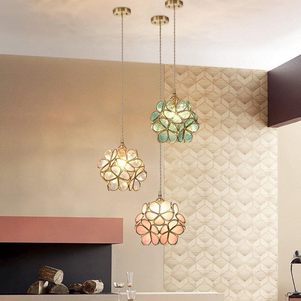 Alessio Vintage Flower Glass Pendant Light Shades Living Room Bedroom