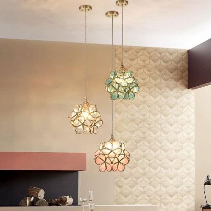Alessio Vintage Flower Glass Pendant Light Shades Living Room Bedroom