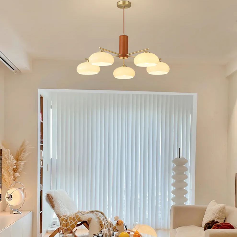Valentina Pendant Light illuminating a modern living room