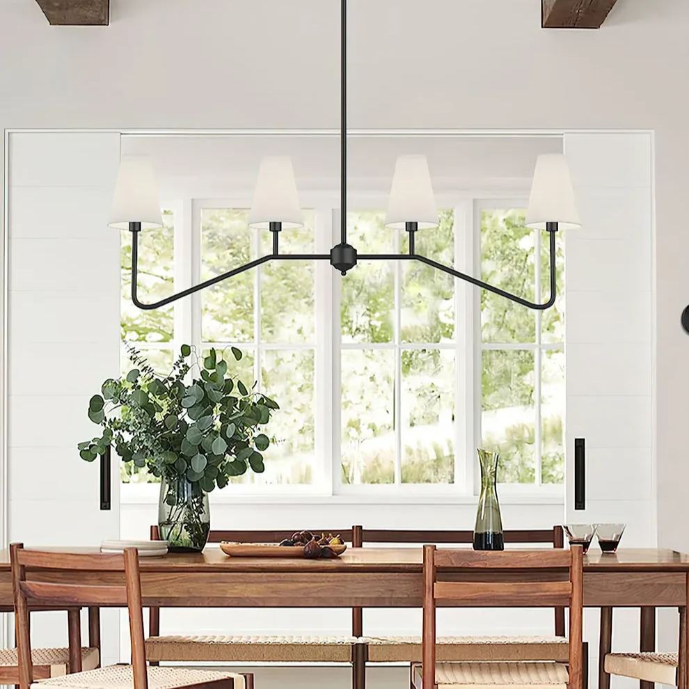 Alessio Vintage Classical Metal Fabric Pendant Light Shades Living Dining Room