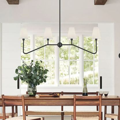 Alessio Vintage Classical Metal Fabric Pendant Light Shades Living Dining Room