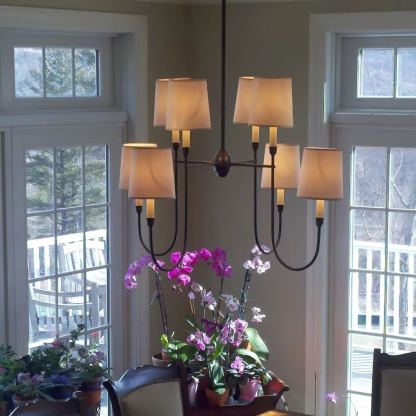 Alessio Vintage Luxury Metal Fabric Chandelier Shades Living Dining Room