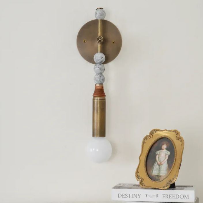Alessio Vintage Unusual Marble Wall Light Fixture Bedroom Hallway