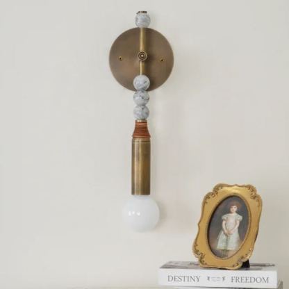 Alessio Vintage Unusual Marble Wall Light Fixture Bedroom Hallway