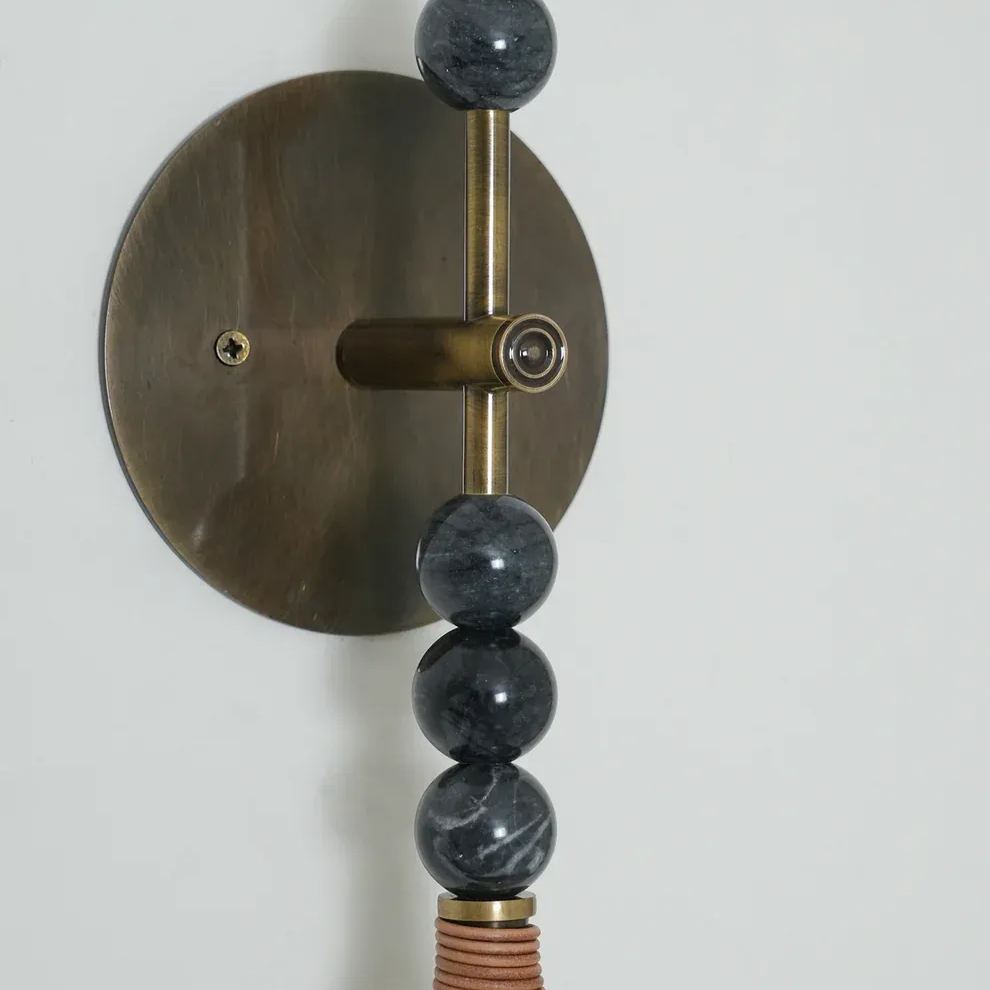 Alessio Vintage Unusual Marble Wall Light Fixture Bedroom Hallway
