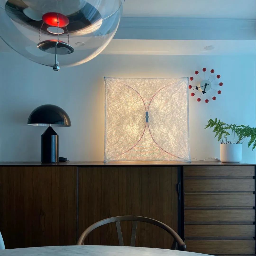 Ozawa Natural Paper Metal White Wall Lamp Dining Room Bedroom
