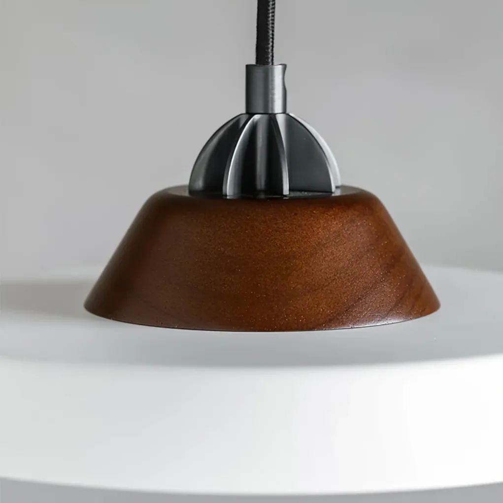 Valentina Pendant Light - Wood and Metal Detail