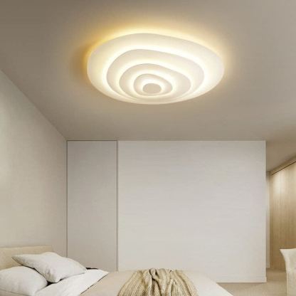 Bedroom with Quinn ripple ceiling light fixture