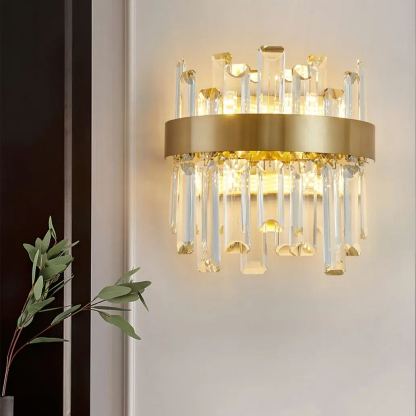 Crystal Wall Lamp, Herbert design, bedroom lighting, dining room fixture