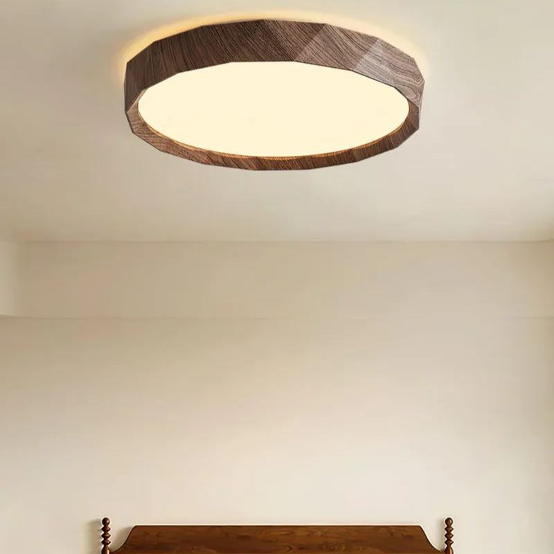 Ozawa Minimalism Walnut Wood Ceiling Lamp Bedroom Dining Room