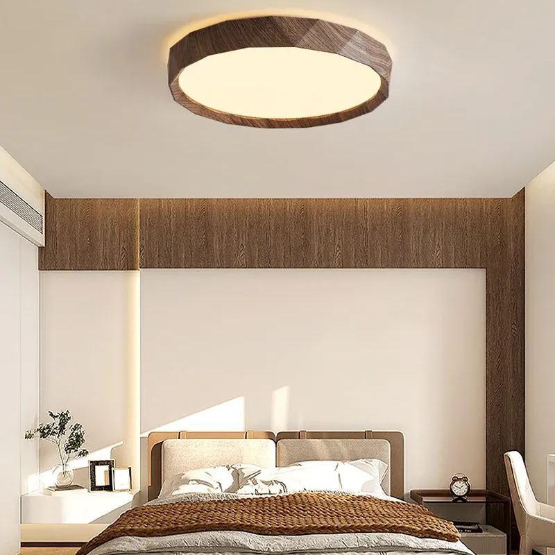 Ozawa Minimalism Walnut Wood Ceiling Lamp Bedroom Dining Room