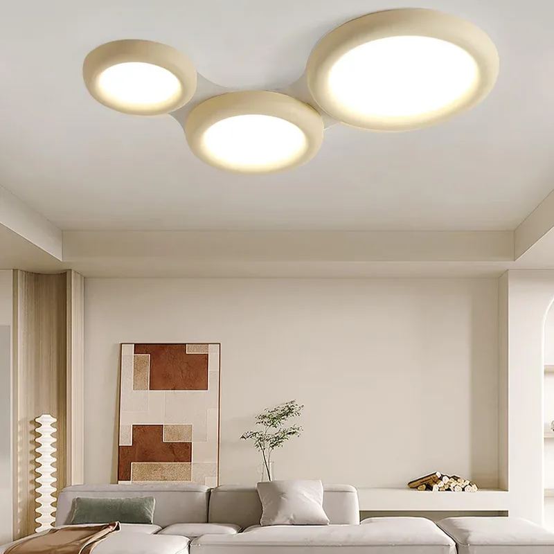 Quinn Modern Round LED Ceiling Light in a Living Room