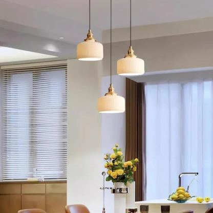Modern Hailie pendant lights over dining table