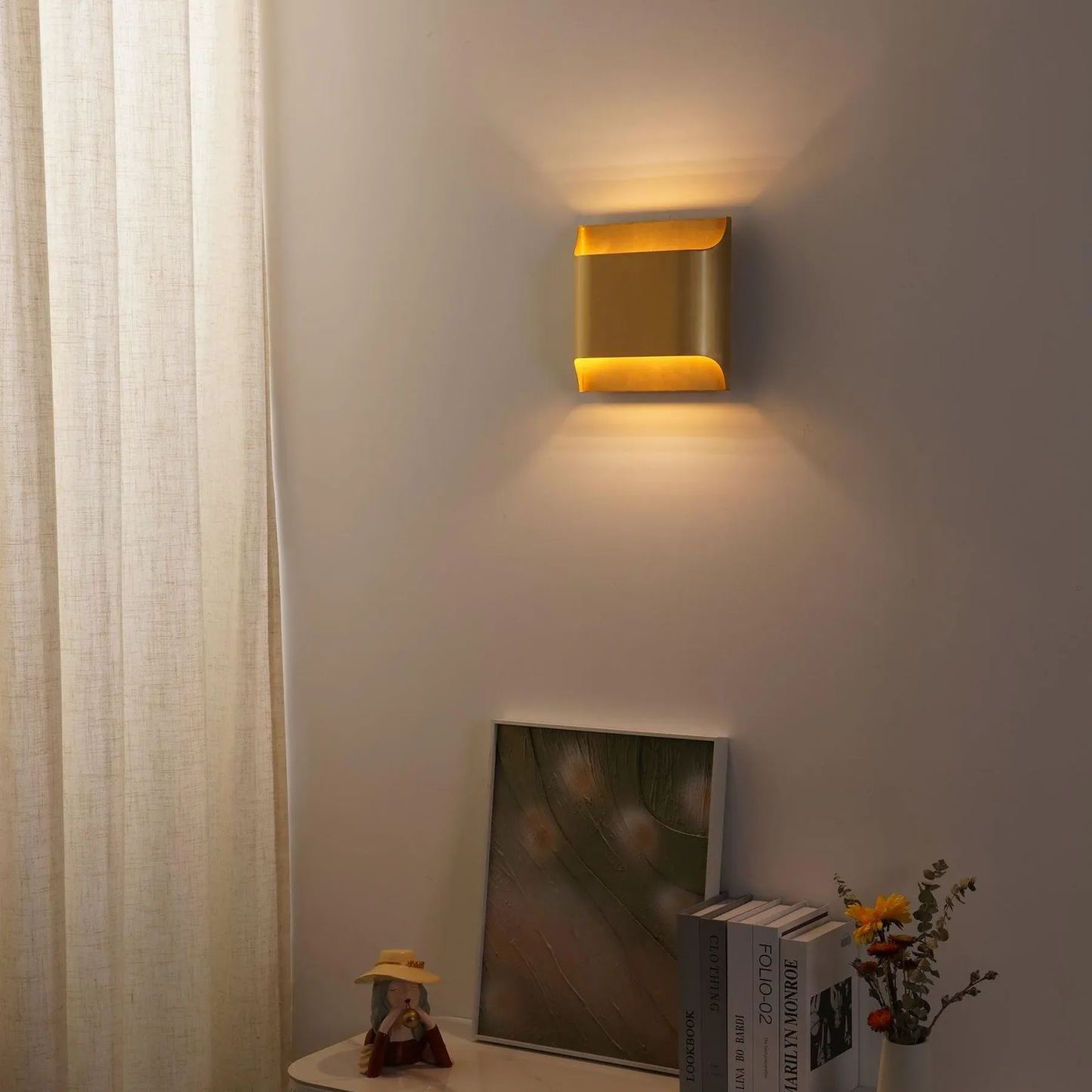 Orr Vintage Industrial Square Metal Wall Light Hallway Bathroom Bedroom