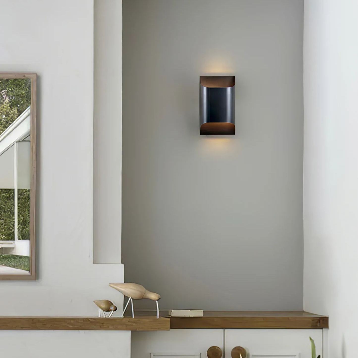 Orr Vintage Industrial Square Metal Wall Light Hallway Bathroom Bedroom