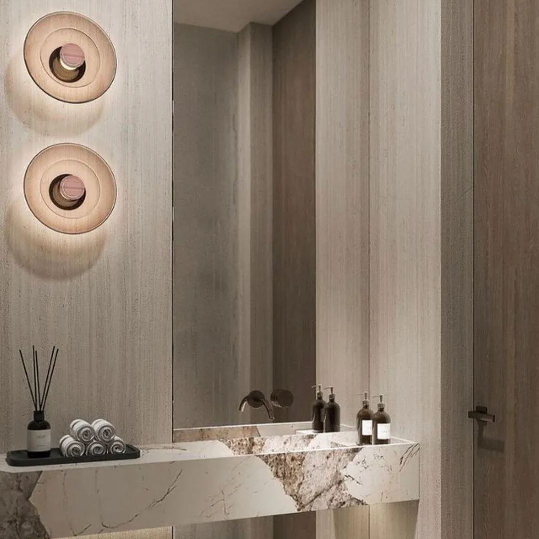 Hailie Vintage Round Glass Wall Light Shades Bedroom Hallway Kitchen