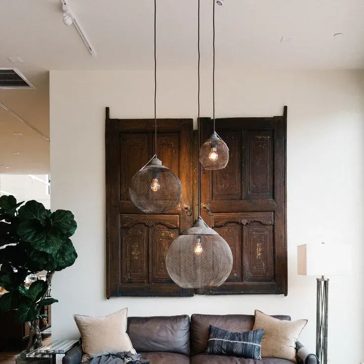 Hailie Modern Metal Rust Color Pendant Light Dining Room Bedroom