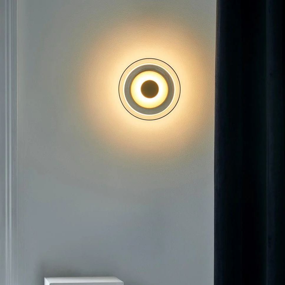 Hailie Modern Round Bowl Glass Wall Light Shades Bedroom Hallway