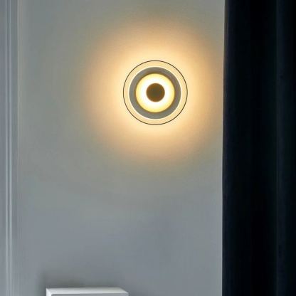 Hailie Modern Round Bowl Glass Wall Light Shades Bedroom Hallway