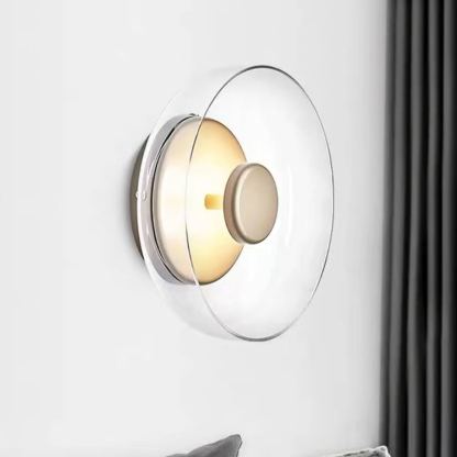 Hailie Modern Round Bowl Glass Wall Light Shades Bedroom Hallway