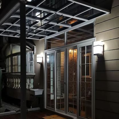 Edge Urban Glass Metal Wall Lamp Garden Park Waterproof
