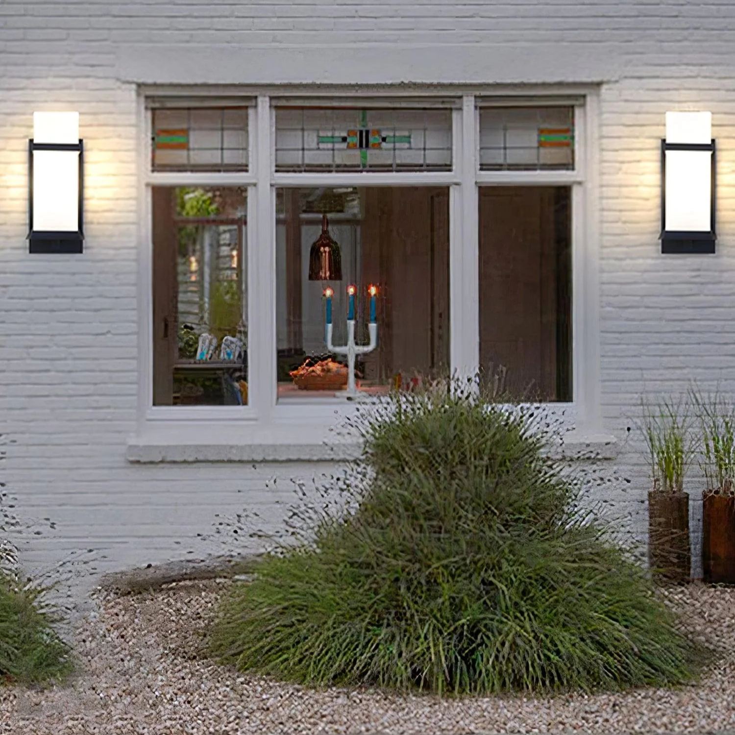Edge Urban Glass Metal Wall Lamp Garden Park Waterproof