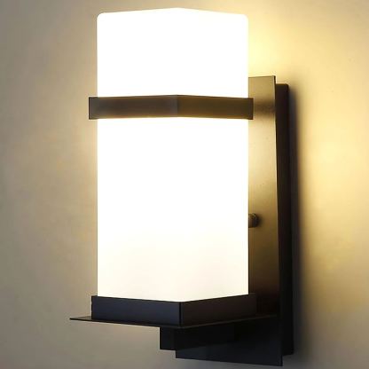 Edge Urban Glass Metal Wall Lamp Garden Park Waterproof
