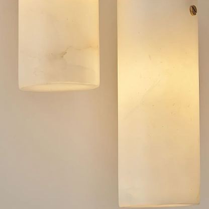 Ozawa pendant light, close-up of stone shade texture