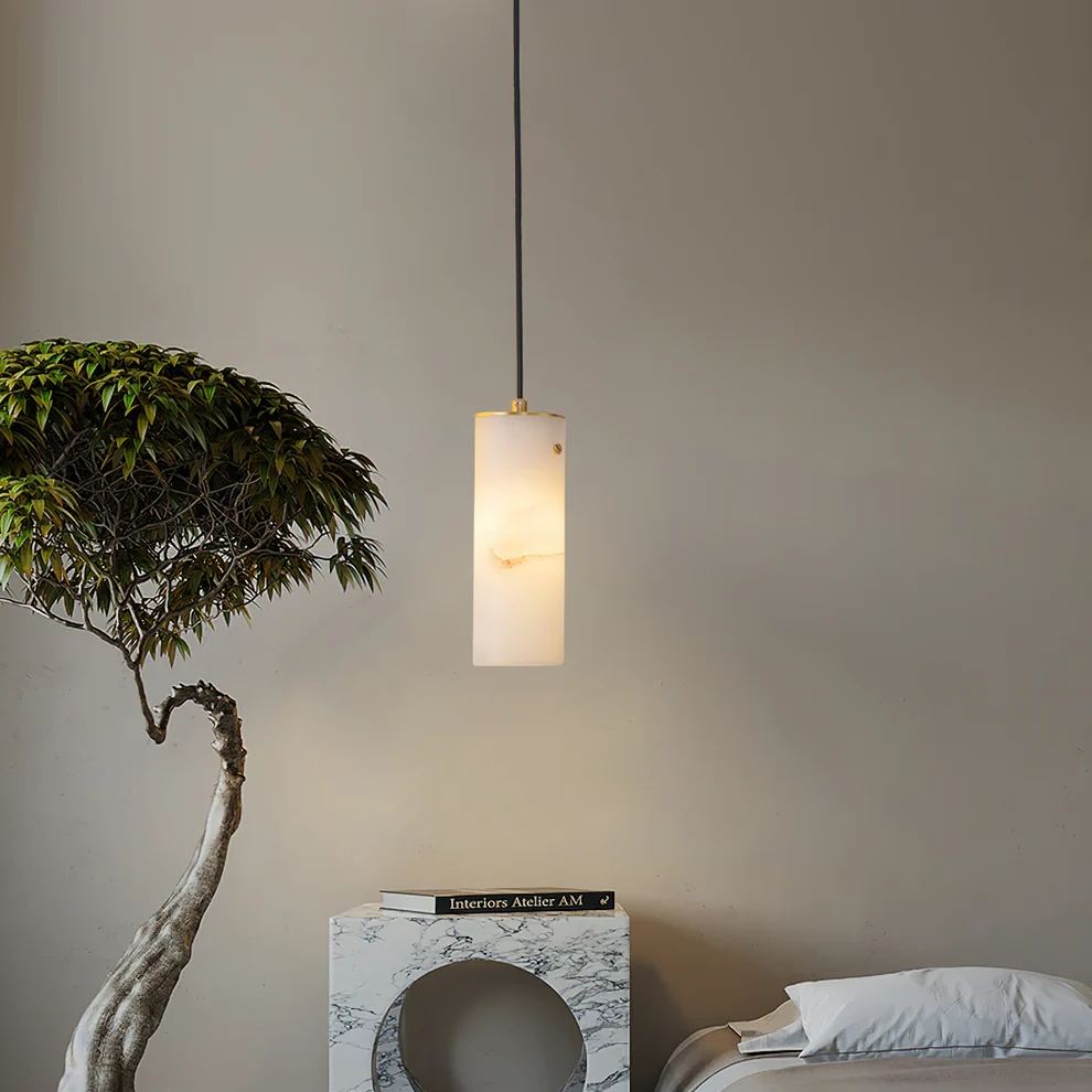 Jade Modern Pendant Light Alabaster Bedroom Dining Room