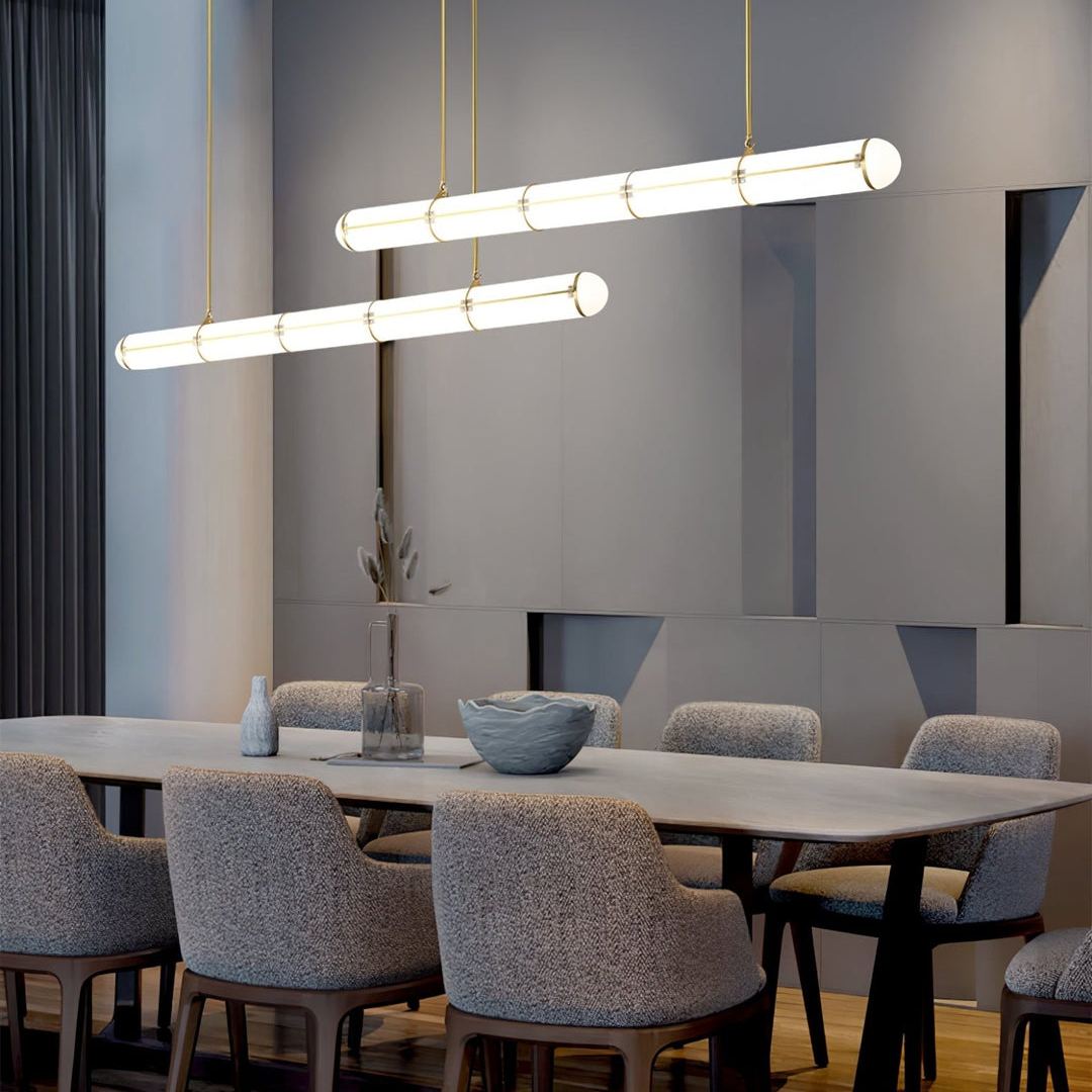 Alessio Industrial Metal Acrylic Gold Black Pendant Light Bedroom Living Room