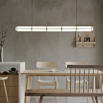 Alessio Industrial Metal Acrylic Gold Black Pendant Light Bedroom Living Room