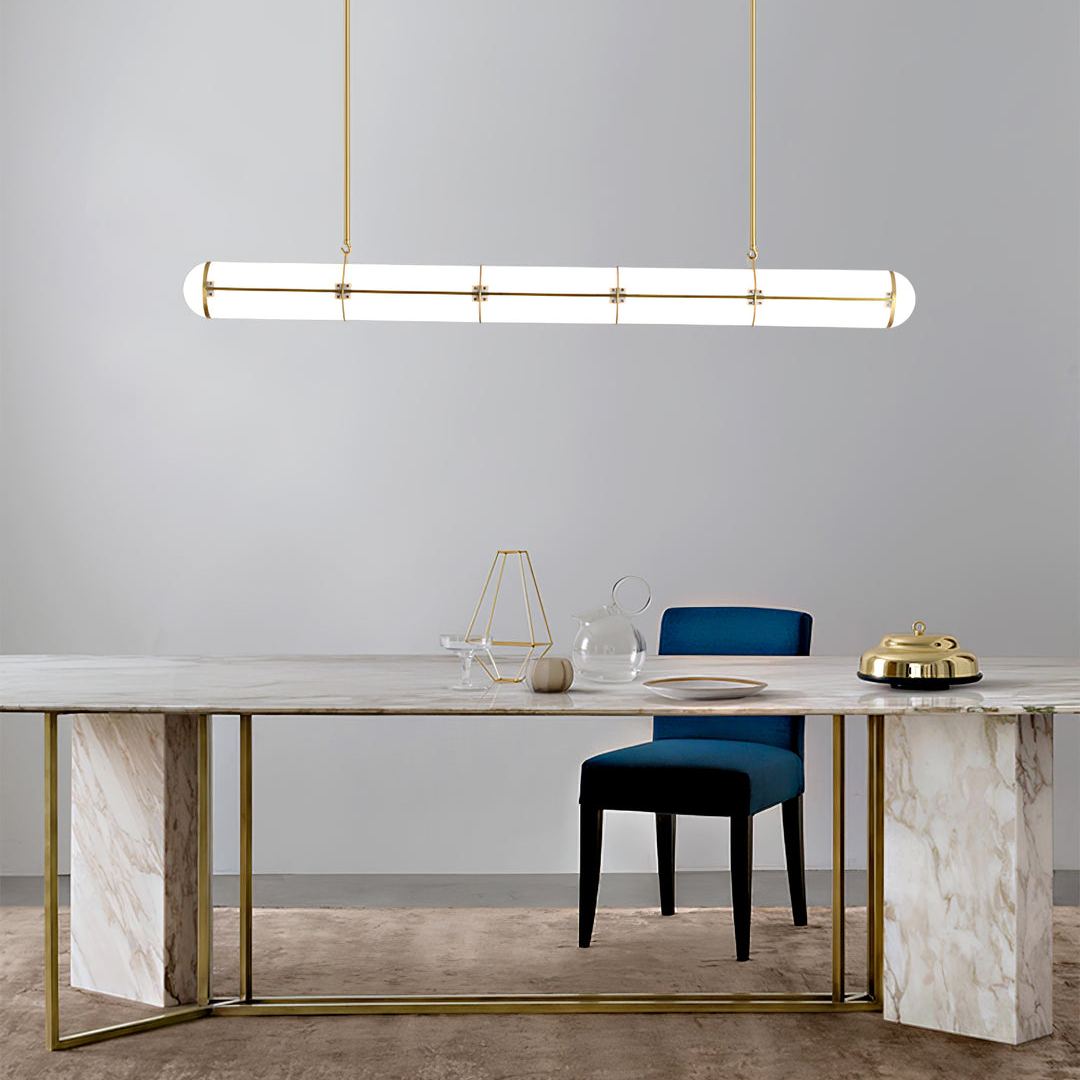 Alessio Industrial Metal Acrylic Gold Black Pendant Light Bedroom Living Room
