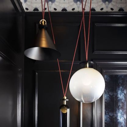Alessio Unusual Metal Glass Pendant Light Bedroom Living Room