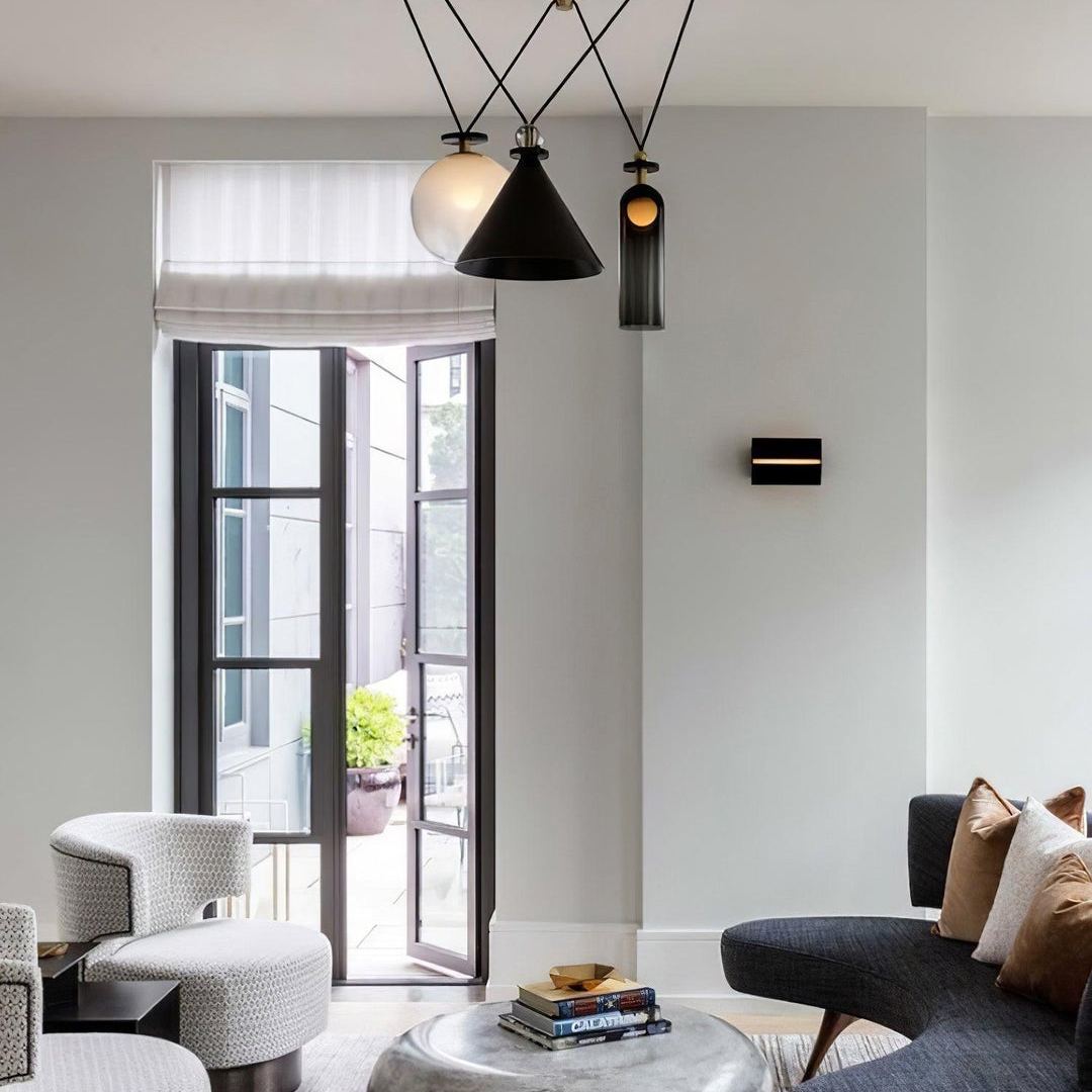 Alessio Unusual Metal Glass Pendant Light Bedroom Living Room