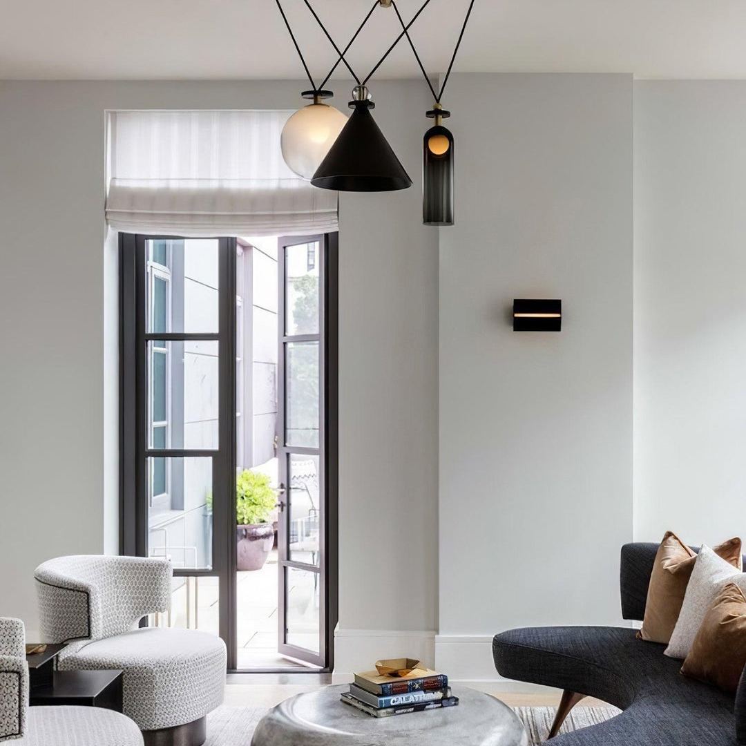 Alessio Unusual Metal Glass Pendant Light Bedroom Living Room
