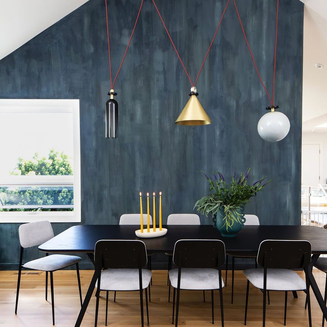 Alessio Unusual Metal Glass Pendant Light Bedroom Living Room