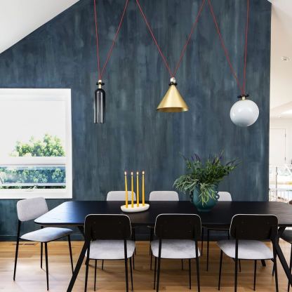 Alessio Unusual Metal Glass Pendant Light Bedroom Living Room