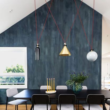 Alessio Unusual Metal Glass Pendant Light Bedroom Living Room