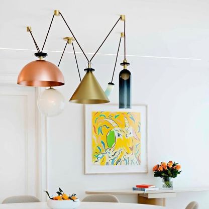 Alessio Unusual Metal Glass Pendant Light Bedroom Living Room
