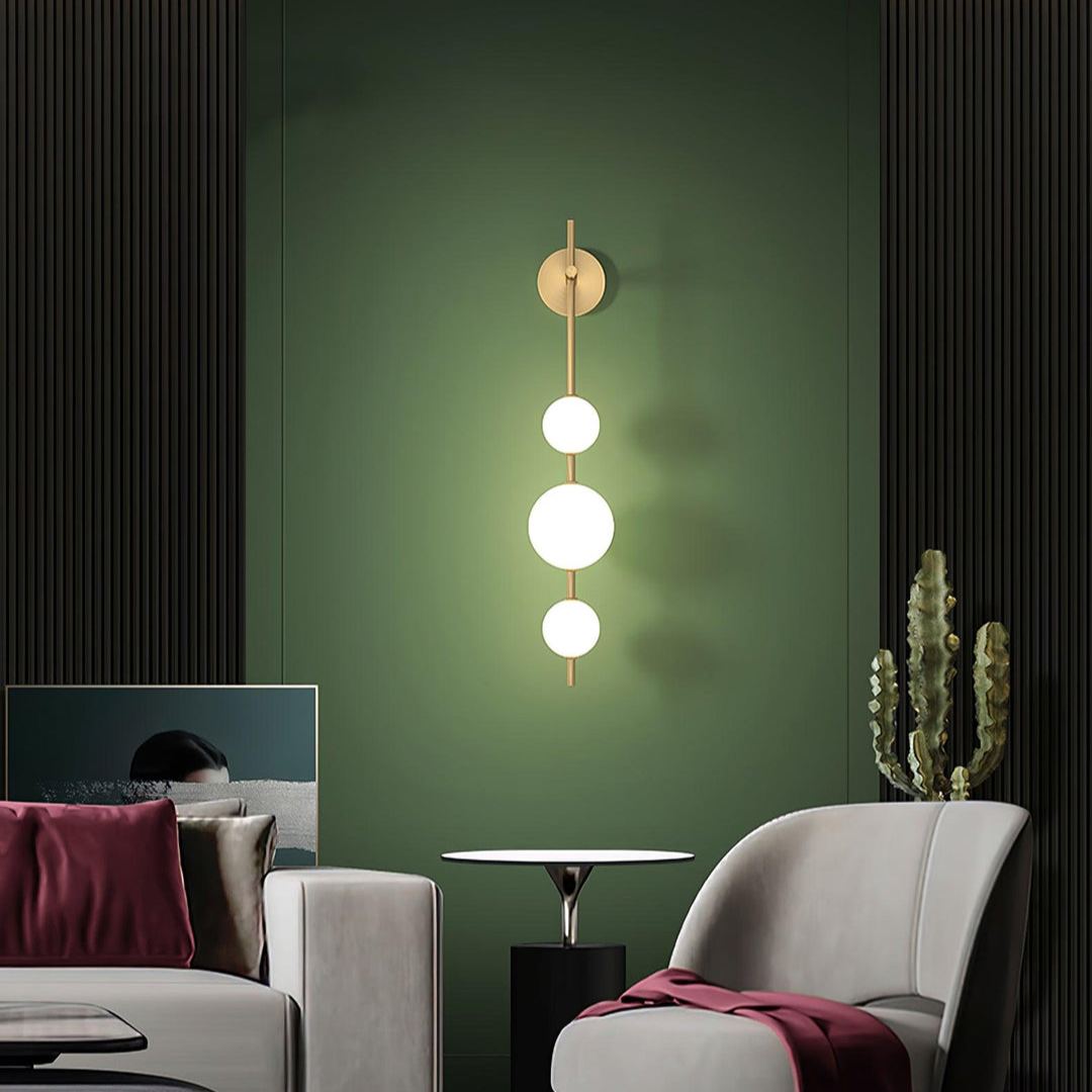 Edge Minimalism Metal Glass Plastic Wall Lamp Bedroom Living Room