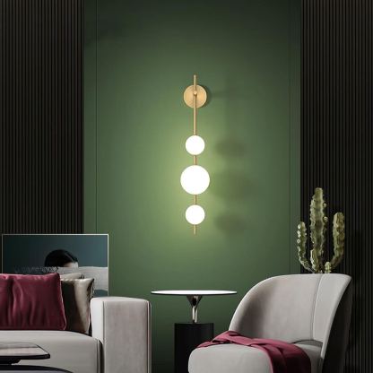 Edge Minimalism Metal Glass Plastic Wall Lamp Bedroom Living Room