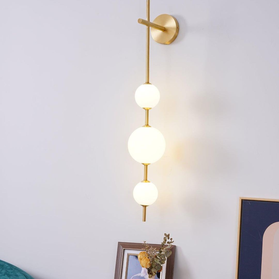 Edge Minimalism Metal Glass Plastic Wall Lamp Bedroom Living Room