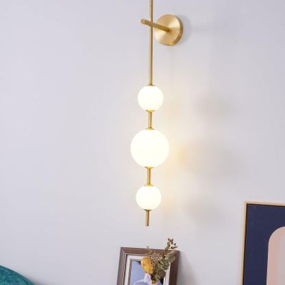 Edge Minimalism Metal Glass Plastic Wall Lamp Bedroom Living Room