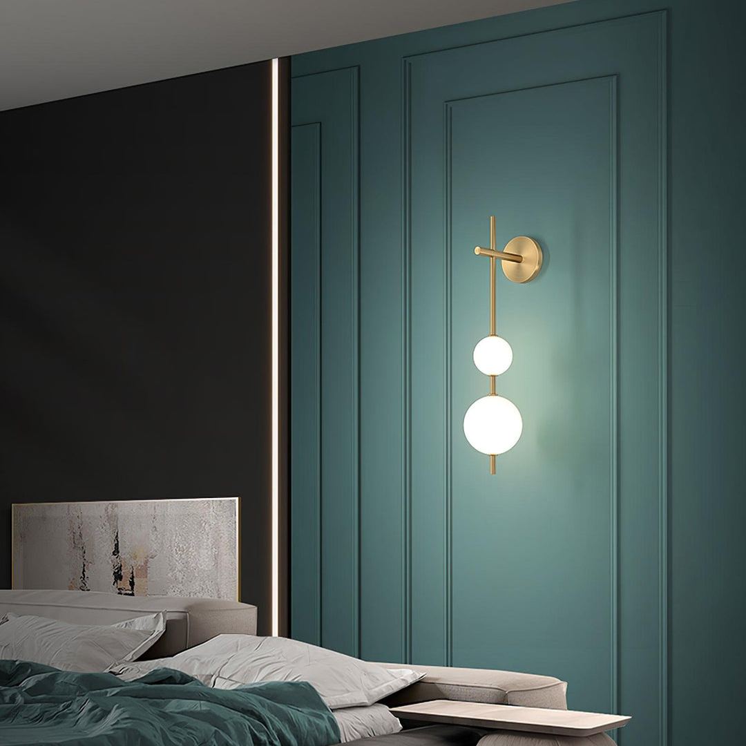 Edge Minimalism Metal Glass Plastic Wall Lamp Bedroom Living Room