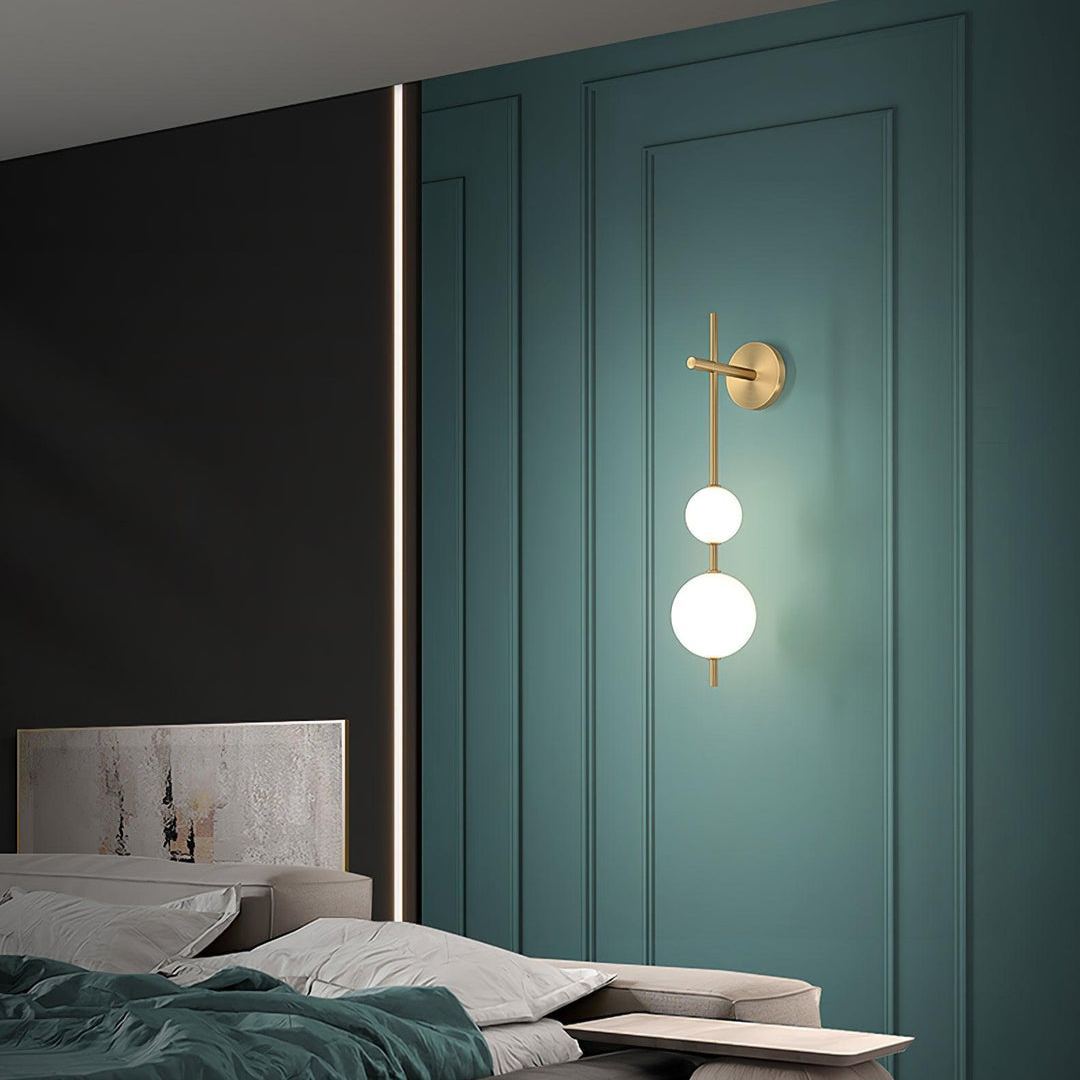 Edge Minimalism Metal Glass Plastic Wall Lamp Bedroom Living Room