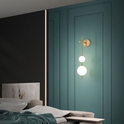 Edge Minimalism Metal Glass Plastic Wall Lamp Bedroom Living Room