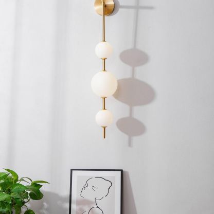 Edge Minimalism Metal Glass Plastic Wall Lamp Bedroom Living Room