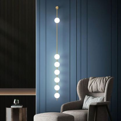 Edge Minimalism Metal Glass Wall Lamp Bedroom Living Room