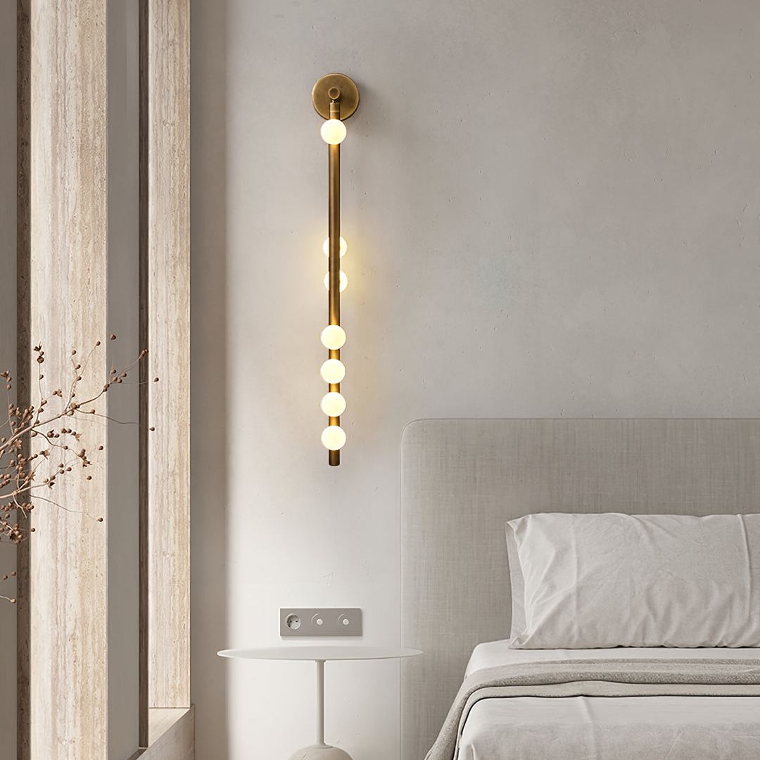 Edge Minimalism Metal Glass Wall Lamp Bedroom Living Room