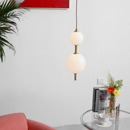 Edge Minimalism Brass Black Metal Glass Pendant Light Bedroom Living Room